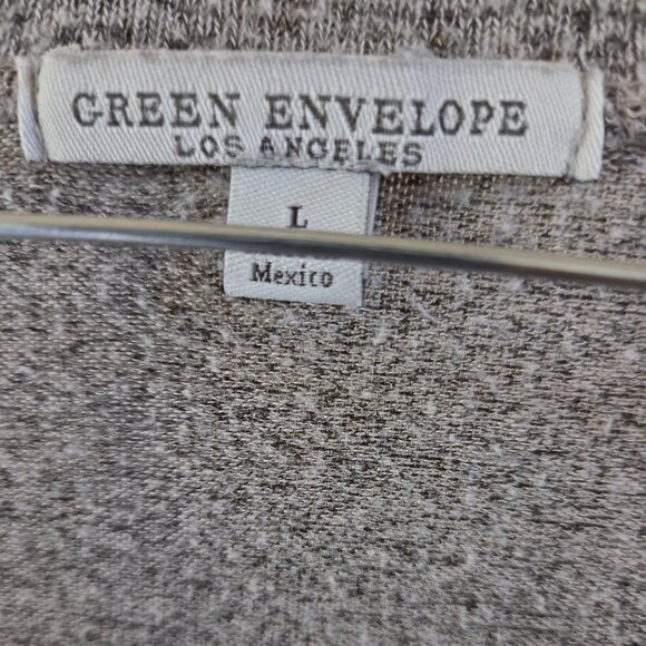 Green Envelope Los Angeles Gray Ruched Side Lightweight Sweater - Picture 3 of 3